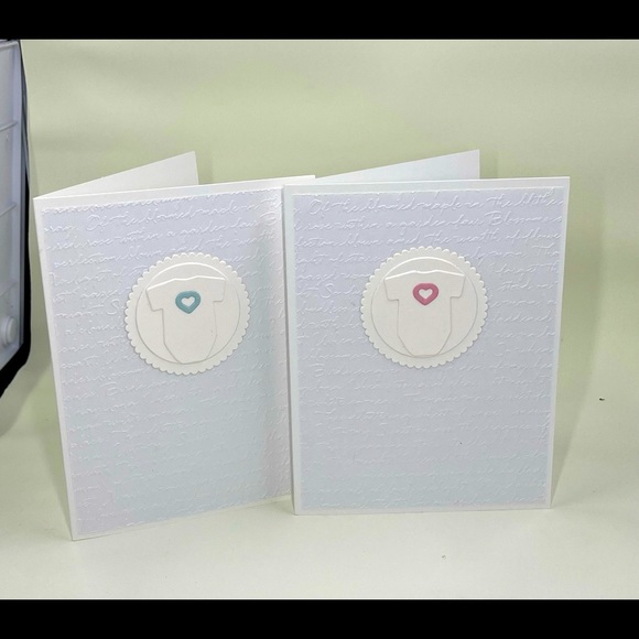 10 Fancy Handmade Stampin' Up! Welcome Baby Cards w/free ship - Picture 2 of 9